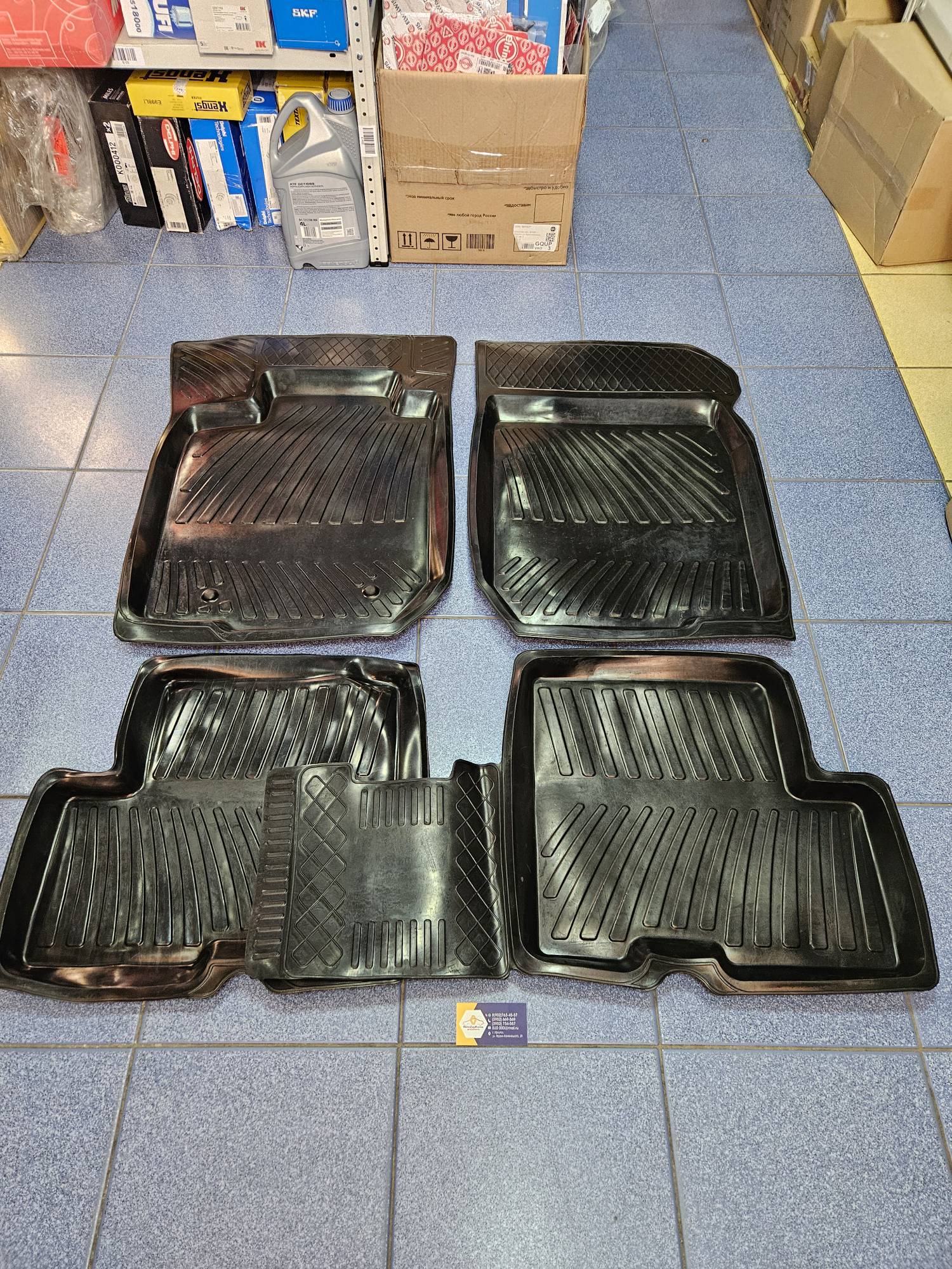 Коврики салона (Logan ф1,ф2) резиновые БРТ RBL00140017P ан 7711547221