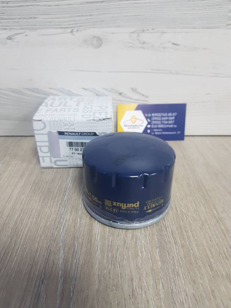 7700274177 Renault Фильтр масляный (Renault Logan Megan Clio Duster до15г(K4M) и др) (1.4 и1.6)  Renault 7700274177  ан 1520800QAC