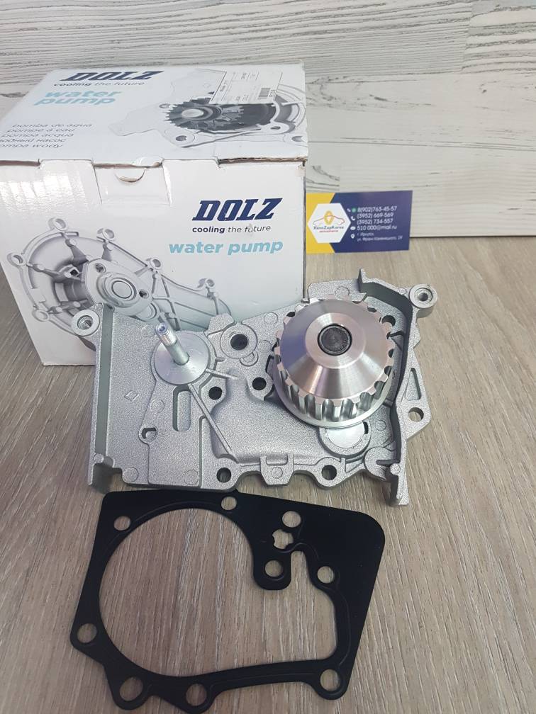 Водяной насос (помпа) (Reno Logan с10г (8Vи16V),Simboll, Megane2,Duster) (K4M) Dolz R236 ан 210100753R / 210105707R / 8660003264