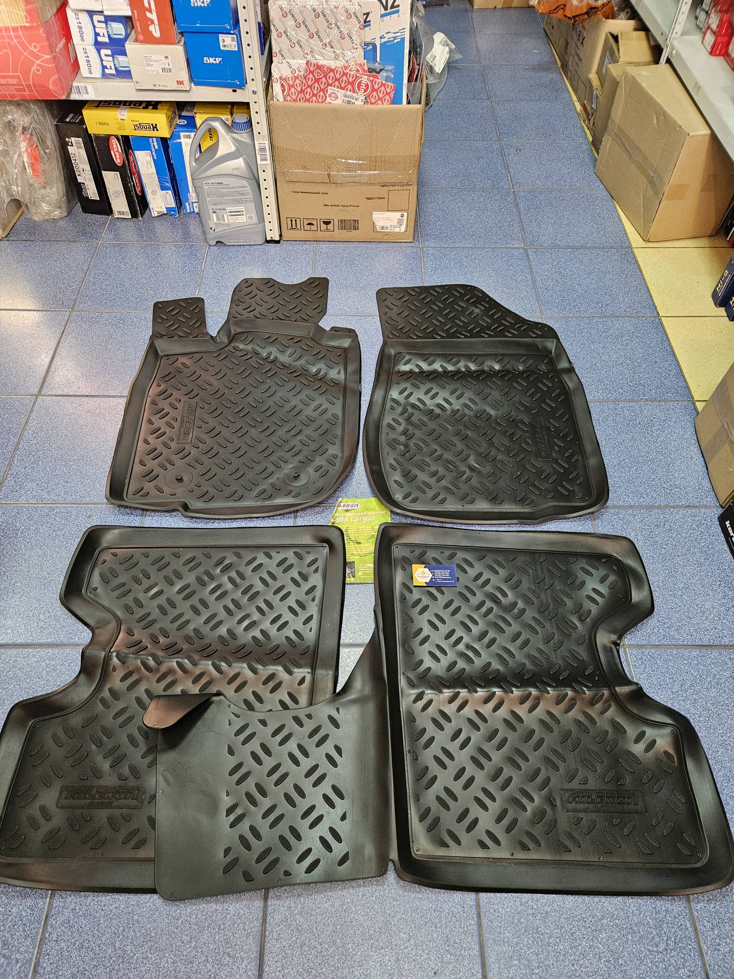 Коврики салона (Lada Largus) полиуретановые (5 мест) Aileron 64009 ан 99999902073182 / 99999901003182 / 99999901107719 / 99999902073119