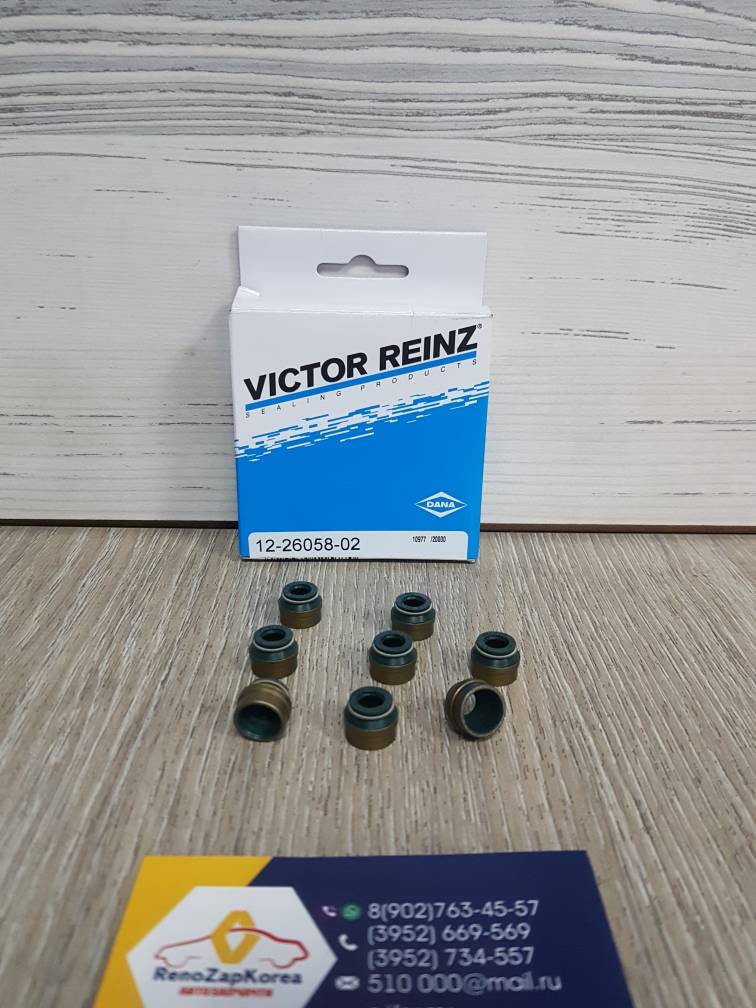 122605802 Victor Reinz Колпачки маслосъемные (Reno Logan и др. все 8v) (к-т 8шт) Victor Reinz 122605802 ан 8200234651