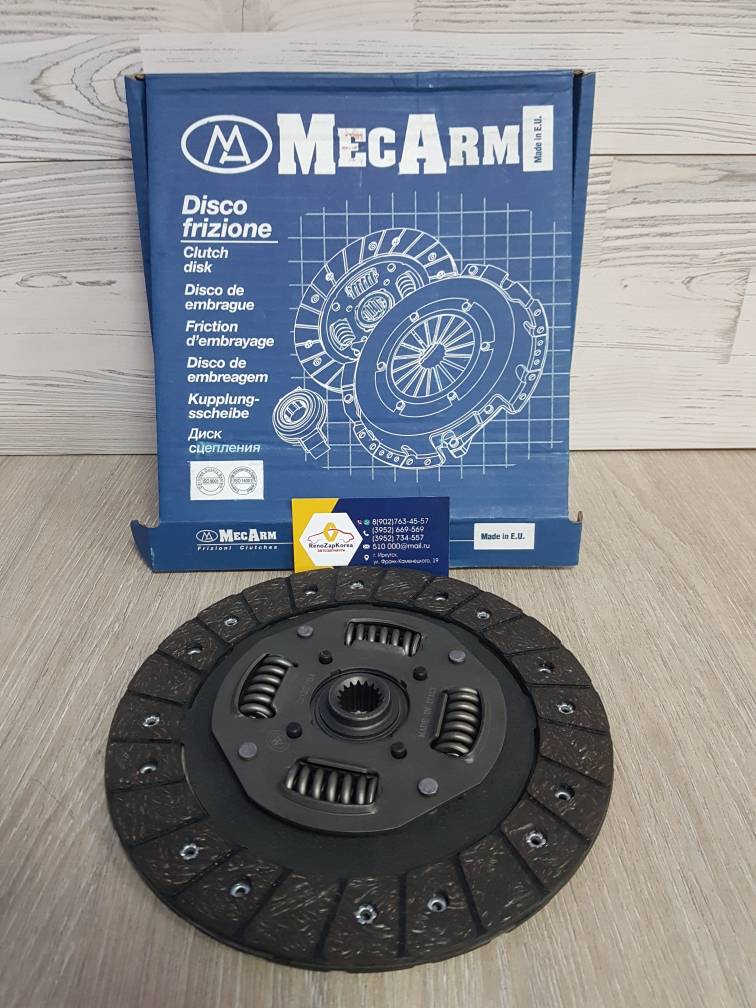 MD1252 Mecarm Диск сцепления (Ford Focus1и2 (дв 1.4 и 1.6)) Mecarm MD1252 аналог 1679189 для 1746881 / 1343810 / 1679190