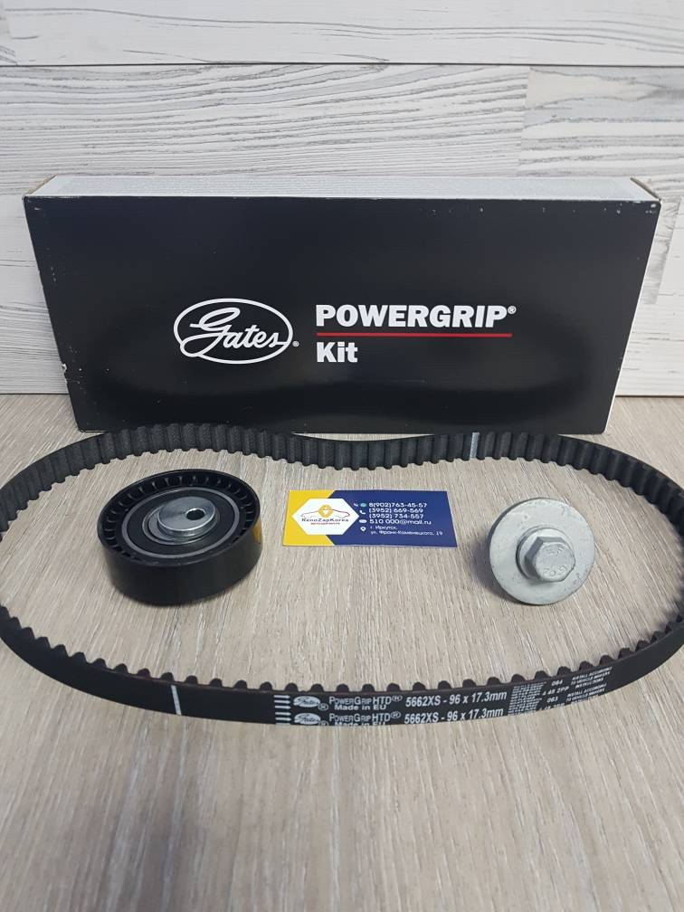 ГРМ комплект (Reno Logan 8V с2010, Sandero 8V и др) (ремень ролик) Gates K015662XS ан 130C17480R
