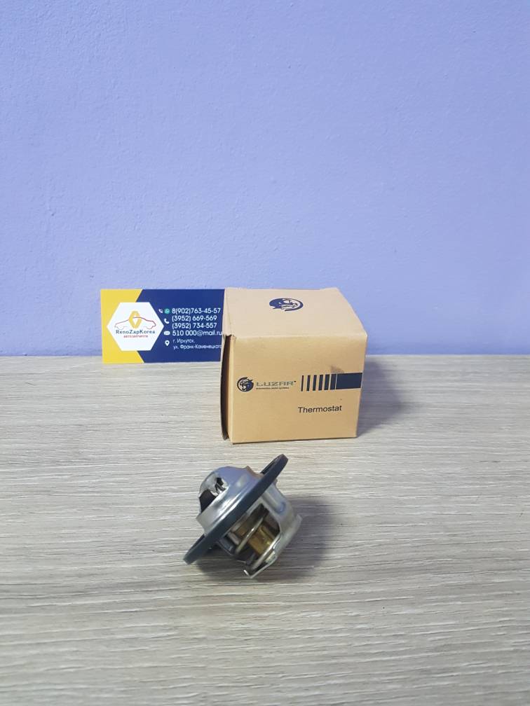 LT0902 LUZAR Термостат (Reno Logan (8V и16V) Almera16V,Duster 1.6и2л) с прокладкой (89гр)  Luzar LT0902 ан 8200772985