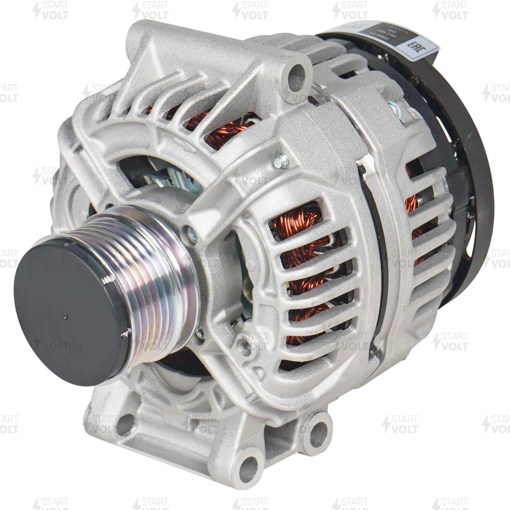 LG0902 СтартВольт Генератор (Reno Logan) (ф1 все кроме дерев без ГУР) (Simbol 1.4 8V) (крепл 2 низ 1верх) СтартВольт LG0902 ан 7701477694 / 8200667605 / 7711134280