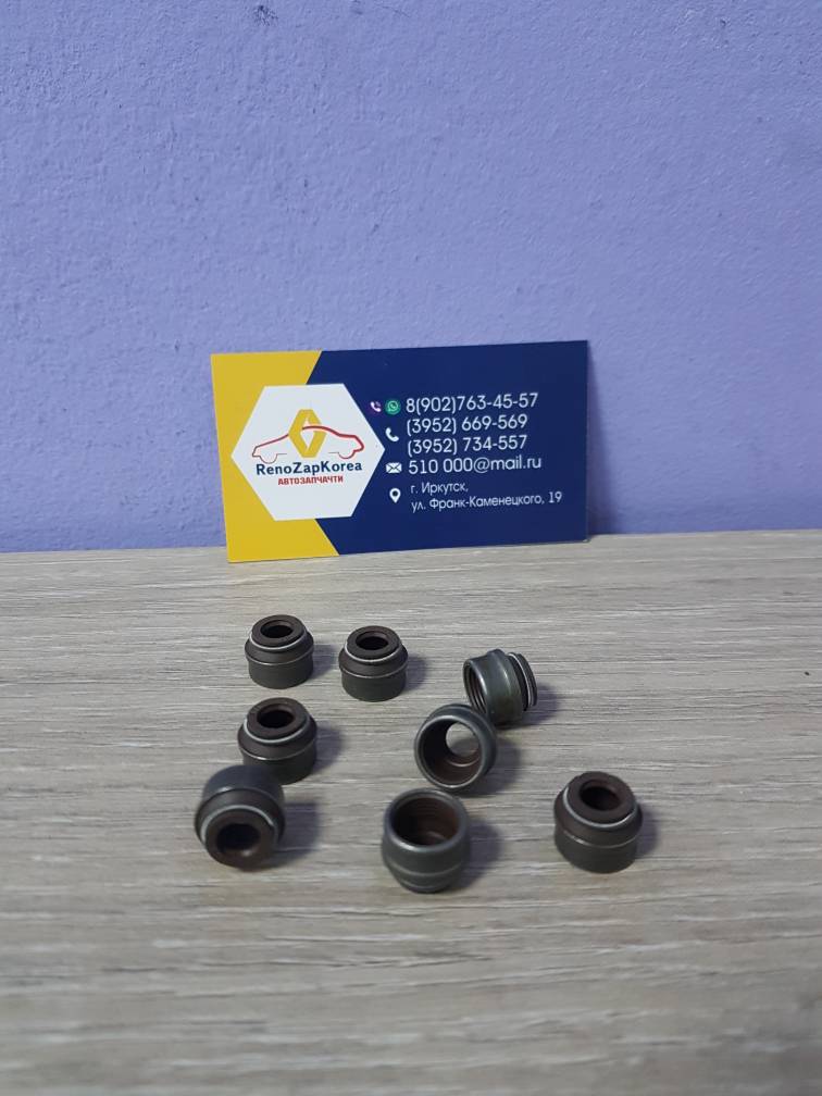 8200234651 Renault Колпачки маслосъемные (Reno Logan и др. все 8v) (к-т 8шт) Renault ориг  8200234651