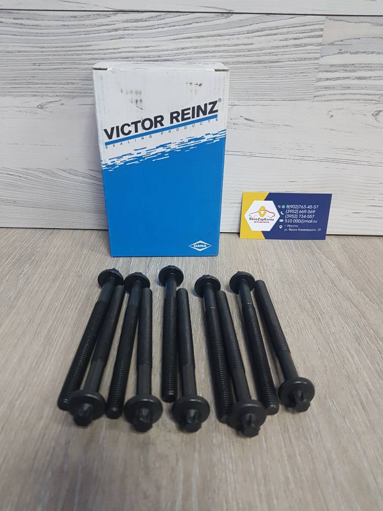 143215701 Victor Reinz Болты ГБЦ (комплект) (Reno Logan, Duster, Megan2 и др ) (дв16V 1.6 K4M и 1.4(16V) Victor Reinz 143215701 ан 7701471373