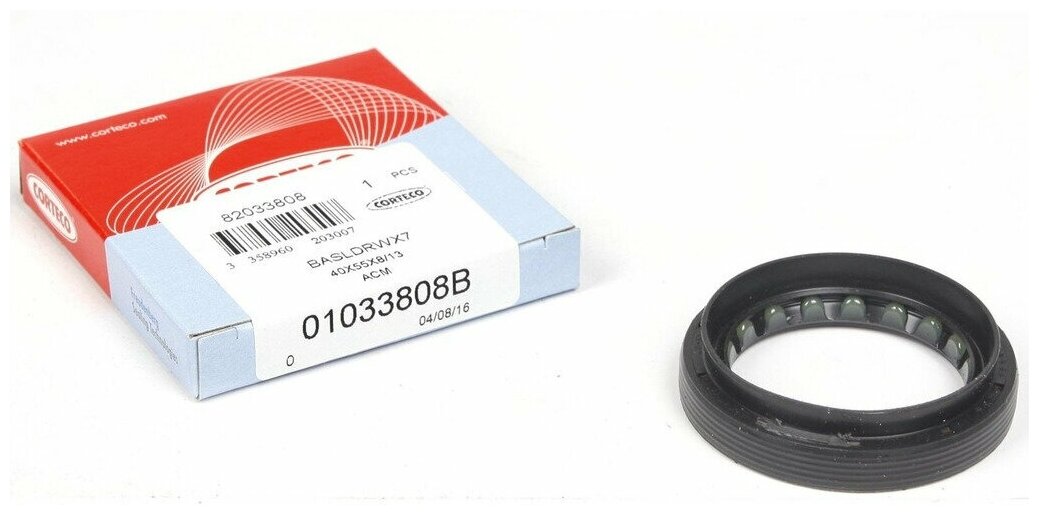 01033808B Corteco Сальник привода (Reno Megan2,3 МКП Левый (Logan(JR5), Largus(JR5) L/R) Duster Левый) (55x40x8) Corteco 01033808B ан 8200884113 / 8200110847/3834200QAG