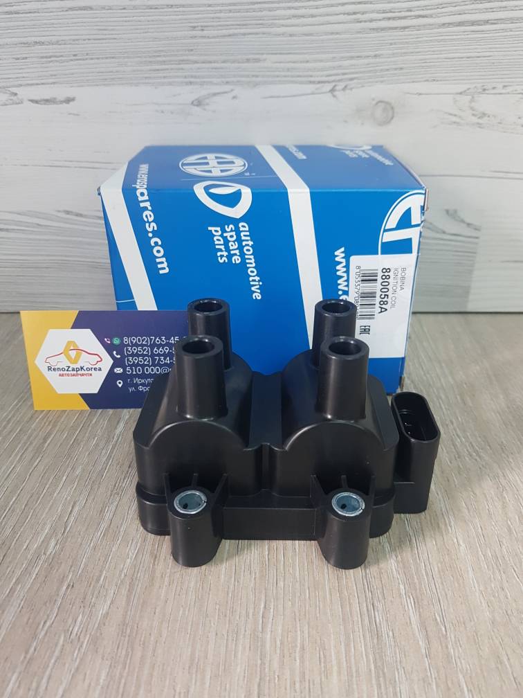 880058 ERA Катушка зажигания (Reno Logan, Clio и др) (с13г) все 8V (нов образца улучш) ERA 880058 ан 224336134R стар 7700274008