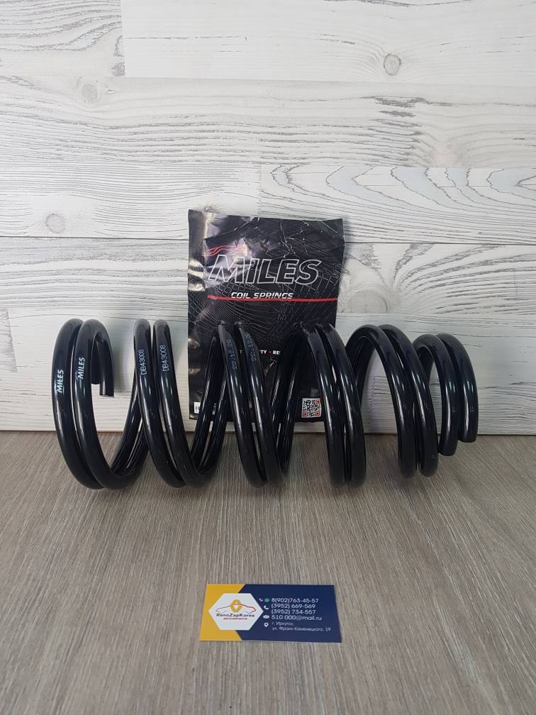 Пружина перед (Reno Logan, Sandero,Largus, Almera) (1шт) MILES DB43008 ан 8200708059 / 6001547496 / 5401000Q2G / 8200708056