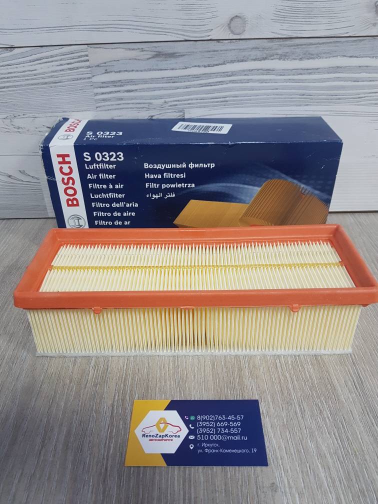F026400323 Bosch Фильтр воздушный (Reno Duster (дизель) до рест 15г) Bosch F026400323  ан 8200985420