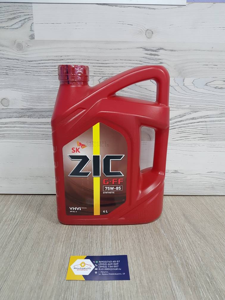 162626 ZIC Масло трансм МКП (Logan, Megan и др с мех) ZIC G-FF SAE 75W-85 (4л) GL-4 (Корея) 162626 ан 0430000110
