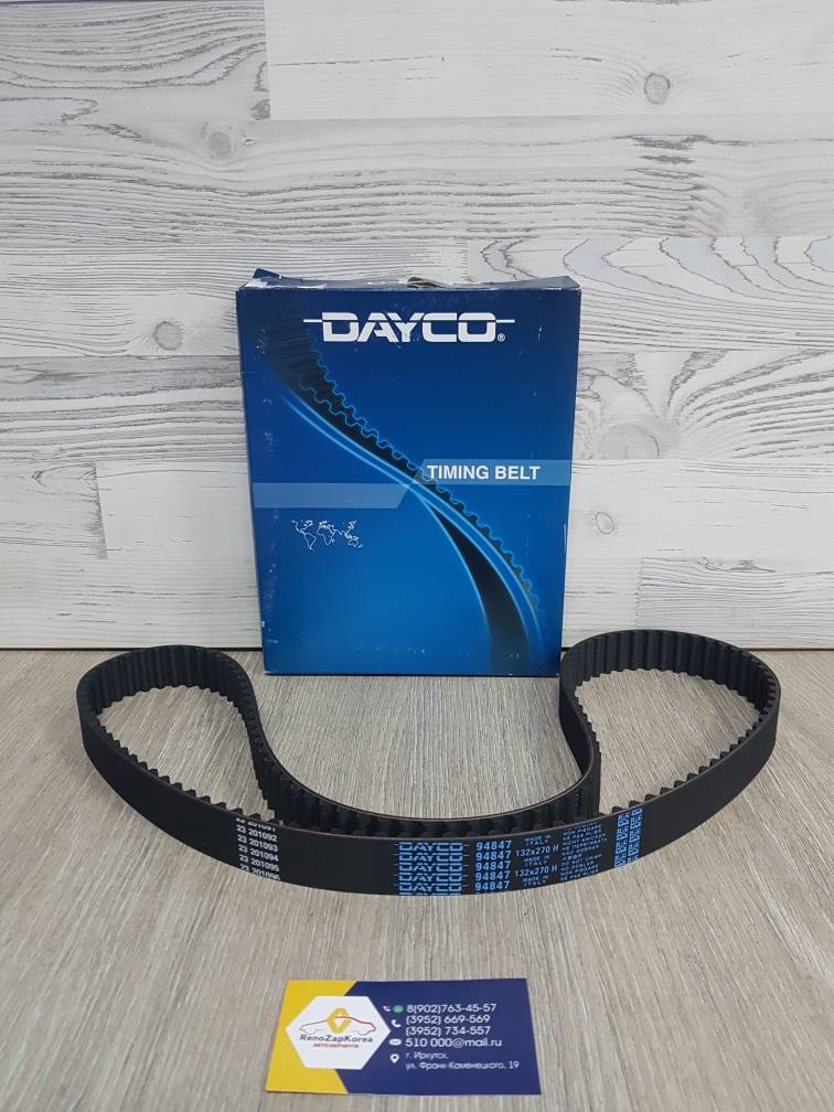 ГРМ ремень (Reno Logan 16V, Megan2,3, Largus и др) (все 16v кроме2л) Dayco 94847 ан 8201069699 для 130C17529R /130C10178R