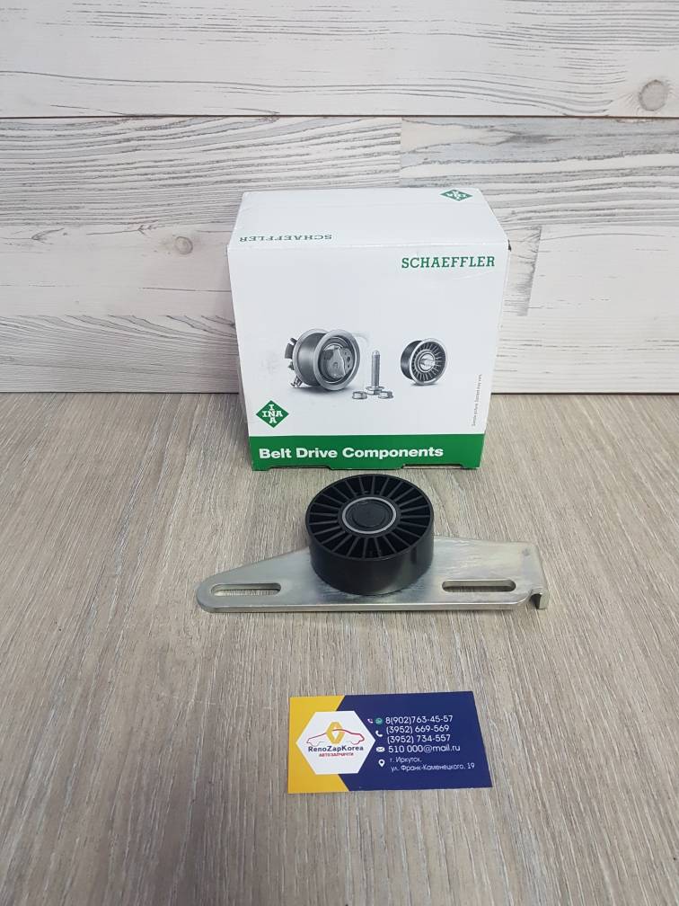 531086810 INA Ролик ремня генератора в сборе (Logan с10г, Logan c14г) (широк) натяжной ГУР  INA 531086810 (с завода)  ан 8200849831 / 117507577R