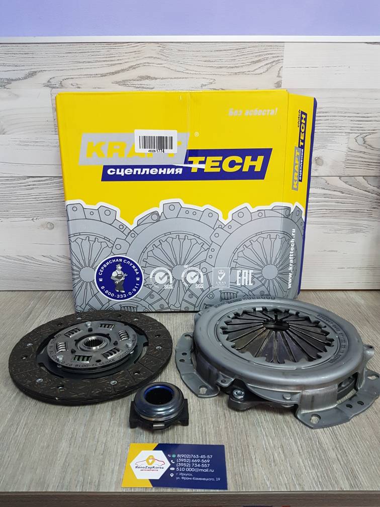 W03200D KraftTech Сцепление в сборе (Logan,Largus,Almera) (JH3) 1.6(8V)и16v -см Лев прив - KraftTech W03200D  ан 302052223R