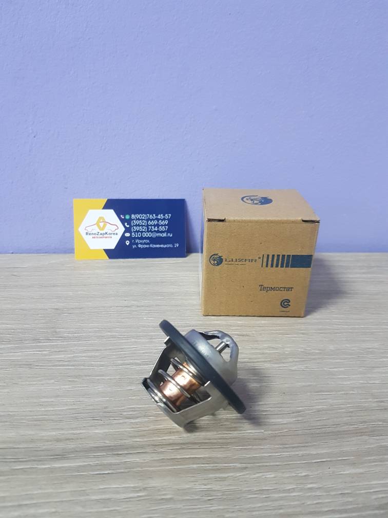 LT0901 LUZAR Термостат (Reno Logan (8V и16V) Almera16V,Duster 1.6и2л) (с 14г) с прокладкой (83гр)  Luzar LT0901 ан 8200030307