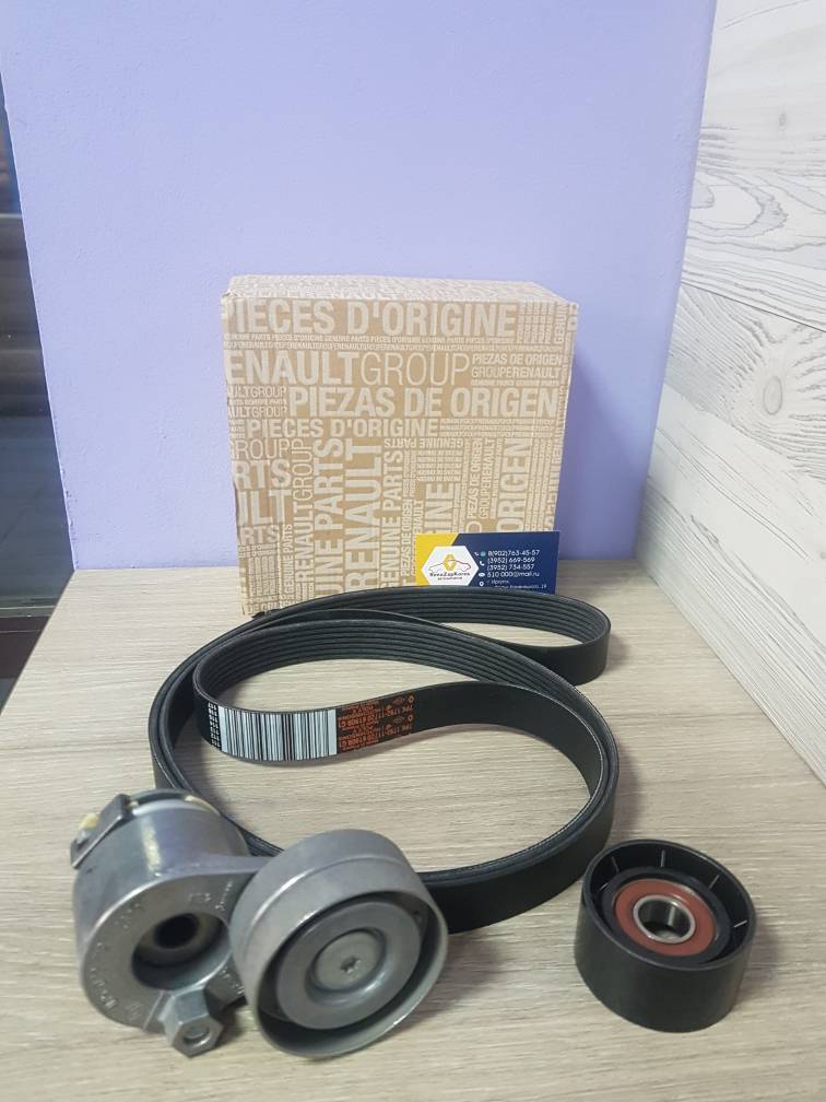 117209732R Renault Ролик ремня генератора (Рено Duster 2л и др F4R) полный к-т (натяжит обводн ремень) Renault ориг 117209732R . 117507271R 8200947837 117206190R