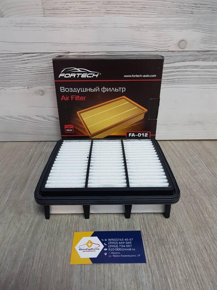 FA012 Fortech Фильтр воздушный (Hyundai/Kia) (Kia Seed до10/ Forte / Avante / Cerato) Fortech FA012 (Корея) ан 281132H000