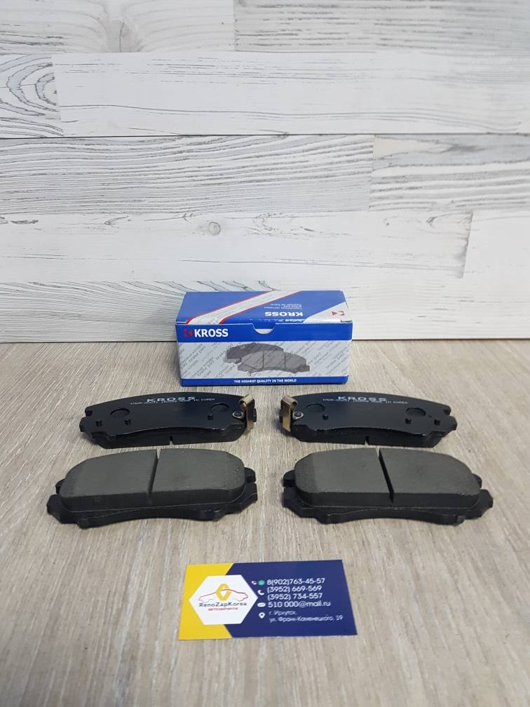 KM0500031 Kross Колодки тормозные передние (Hyundai/Kia) (Tucson1, Sonata и др) Kross KM0500031 ан 581012EA11/ 581012EA30/ 581012KA10/ 581013KA40/ 5810138A81