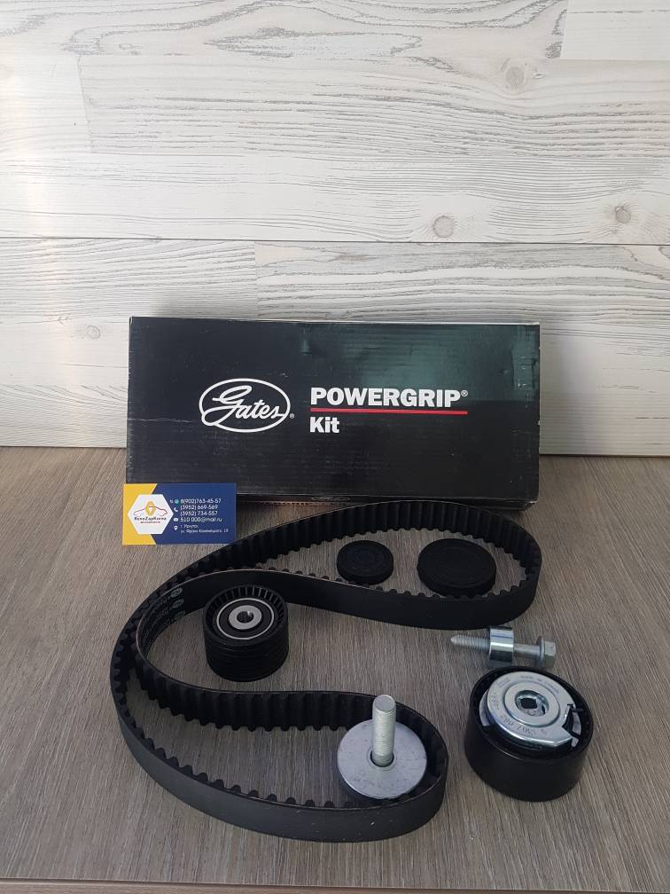 ГРМ комплект (Reno Duster (2л), Kaptur (2л), Megan2,3, Scenic2 и др с 2л) Gates K055550XS / K045550XS ан 130C11551R / 130C13130R с заглушками