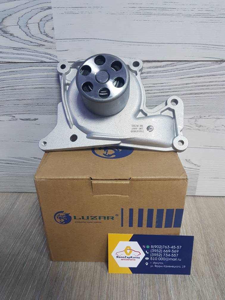 Водяной насос (помпа) (Reno Duster диз k9K) LUZAR LWP0997 ан 7701478830 / 210107852R / 210105481R