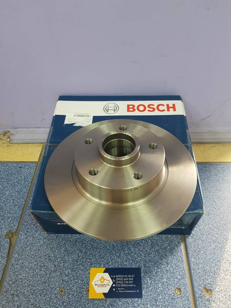 0986479708 Bosch Диск тормозной задний (Reno Megane3, Fluence) (1шт) (без подшип, без магн ленты) Bosch  0986479708 ан 432001539R / 432007595R / 8660001615
